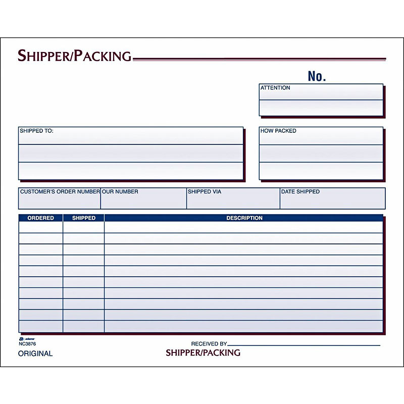 Carbonless for Invoice Receipt Logistics Waybill Medical