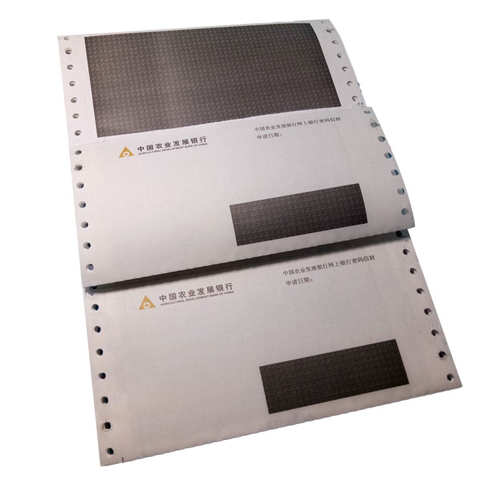 Salary Receipt Printing Papers Pin Mailer for Bank